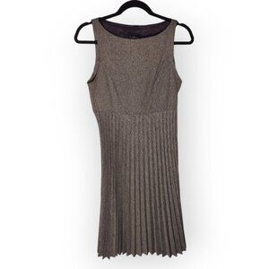 Women's Splurge by ISB Gray Pleated Sleeveless Sheath Dress Size 7-8